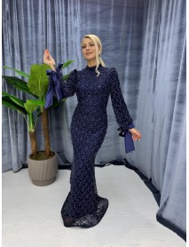 NAKIŞ İŞLEMELİ BALIK ABİYE 