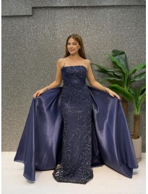 STRAPLEZ INCI ISLEMELI PELERINLI BALIK ABIYE