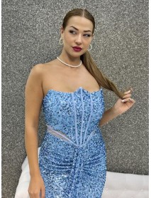 STRAPLEZ  BONCUK ISLEMELI PUL PAYET ABIYE 