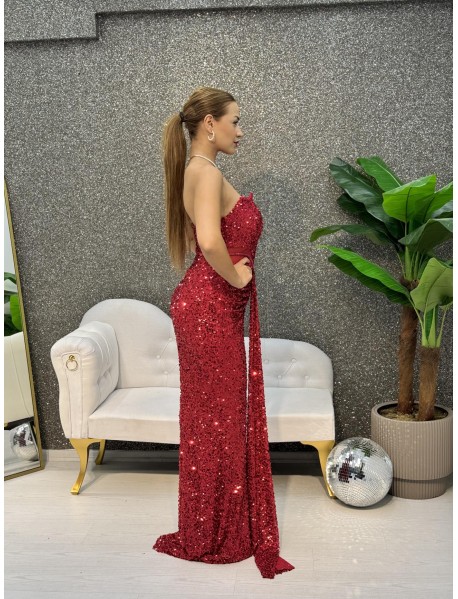 STRAPLEZ  BONCUK ISLEMELI PUL PAYET ABIYE 