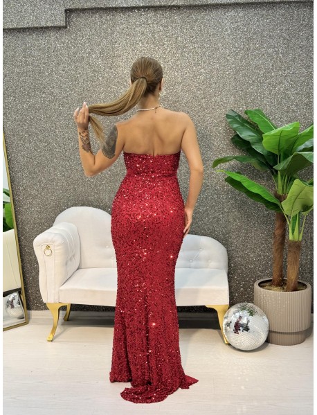 STRAPLEZ  BONCUK ISLEMELI PUL PAYET ABIYE 