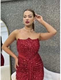 STRAPLEZ  BONCUK ISLEMELI PUL PAYET ABIYE 