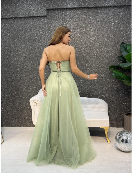 BONCUK ISLEMELI  STRAPLEZ PRENSES ABIYE