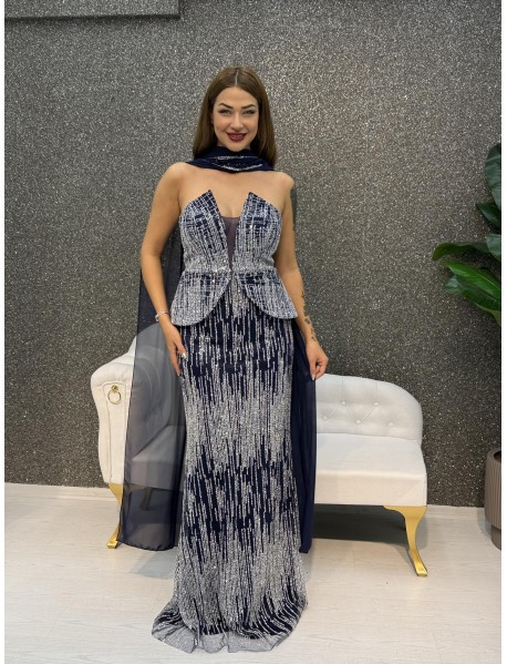  TAS DETAYLI STRAPLEZ BALIK ABIYE