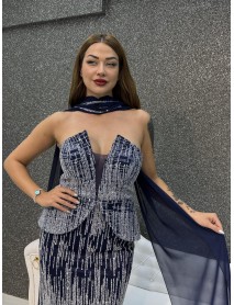  TAS DETAYLI STRAPLEZ BALIK ABIYE