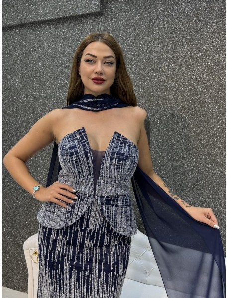  TAS DETAYLI STRAPLEZ BALIK ABIYE