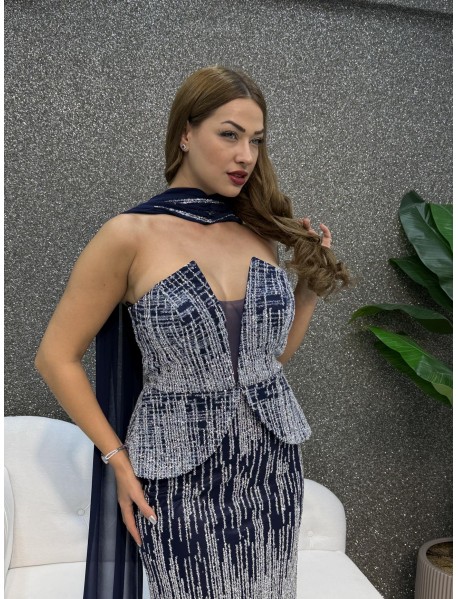  TAS DETAYLI STRAPLEZ BALIK ABIYE