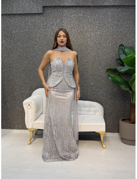 TAS DETAYLI STRAPLEZ BALIK ABIYE