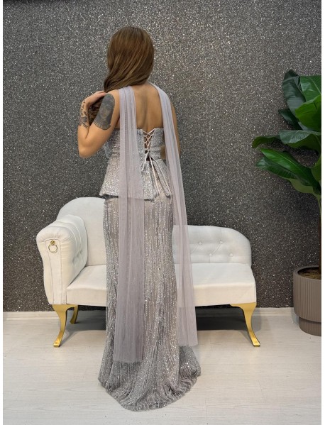 TAS DETAYLI STRAPLEZ BALIK ABIYE