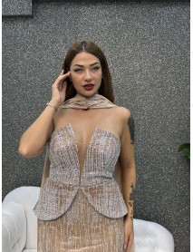 TAS DETAYLI STRAPLEZ BALIK ABIYE