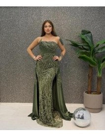 STRAPLEZ INCI ISLEMELI PELERINLI BALIK ABIYE