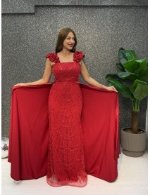 KALIN ASKILI INCI ISLEMELI PELERINLI BALIK 