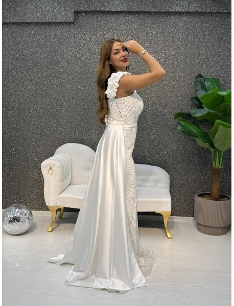 KALIN ASKILI INCI ISLEMELI PELERINLI BALIK 