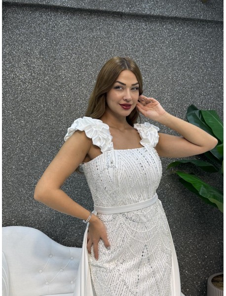 KALIN ASKILI INCI ISLEMELI PELERINLI BALIK 