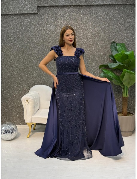 KALIN ASKILI INCI ISLEMELI PELERINLI BALIK ABIYE