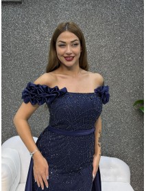 KALIN ASKILI INCI ISLEMELI PELERINLI BALIK ABIYE