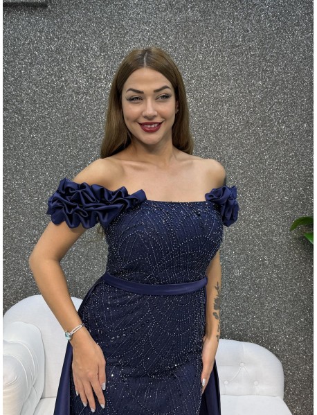 KALIN ASKILI INCI ISLEMELI PELERINLI BALIK ABIYE