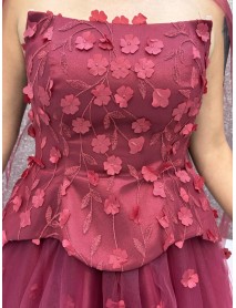 STRAPLEZ CICEK DESENLI PELERINLI PRESES ABIYE